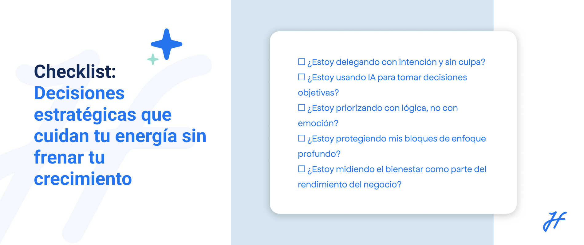 Checklist de decisiones estrategicas que cuidad tu energía sin frenar tu crecimiento